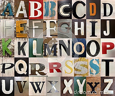 Letters capital alphabets Stock Photo