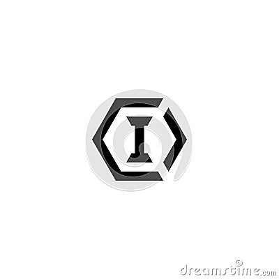 Letters COI CIO OCI OIC IOC ICO Hexagon Logo Vector Illustration