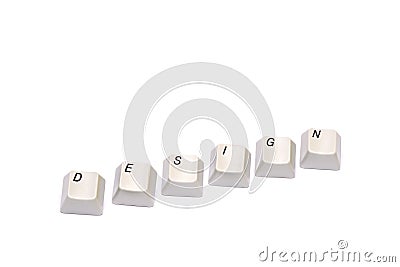 Letters collected from computer keypad buttons design isolated Stock Photo