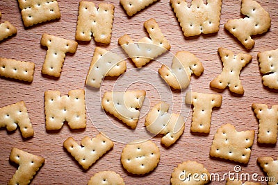 Letters of cookies Stock Photo