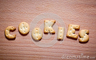 Letters of cookies Stock Photo