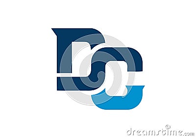 Letters DC Vector Logo Stock Photo