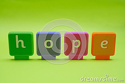 Letters: Hope Stock Photo