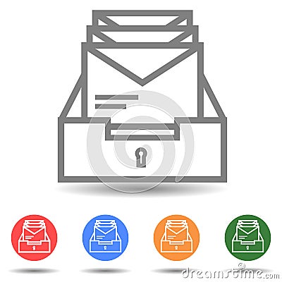 Letters in library catalog vector icon Vector Illustration