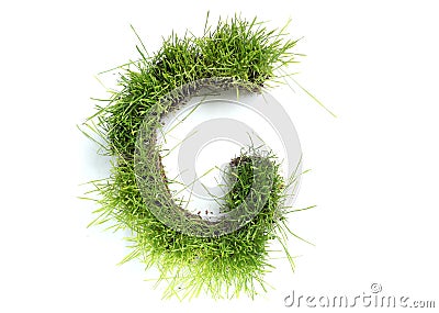 Letters made of grass Stock Photo