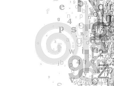 Letters Numbers Stock Photo