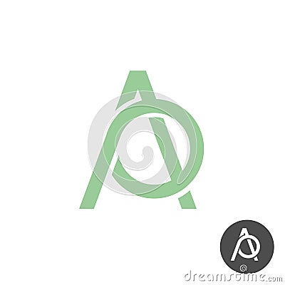 Letters A and P ligature logo Vector Illustration