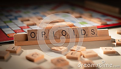 Letters Spell `OPIOIDS` Editorial Stock Photo