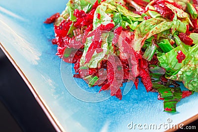 Lettuce and beetroot salad Stock Photo