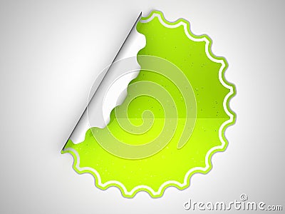 Lettuce Green spotted sticker or label Stock Photo