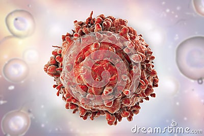 Leukaemia white blood cell Cartoon Illustration