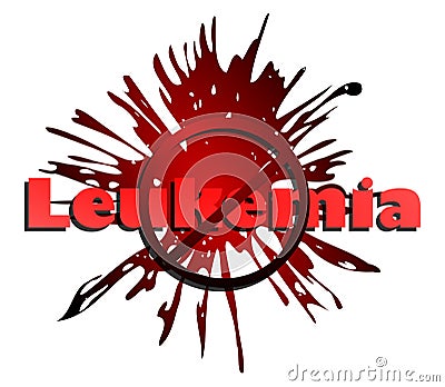 Leukemia ban, health, prevention, color, isolated. Vector Illustration