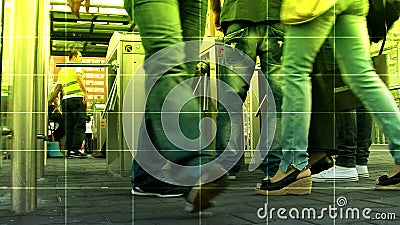 Leutemengengehen stock footage Leutemengengehen stock footage