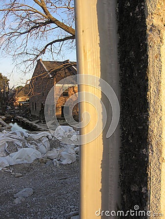 Through the Levee Stock Photo