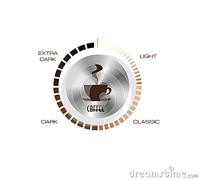 The level control of coffee Vector Illustration