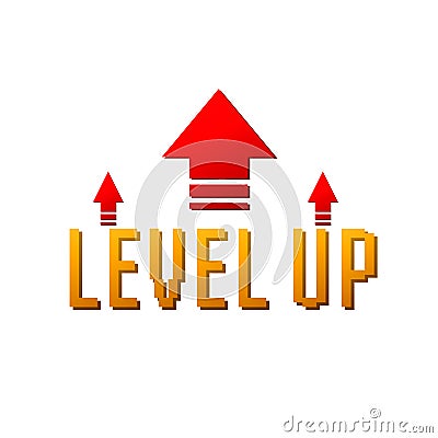 Level up logo Vector Illustration