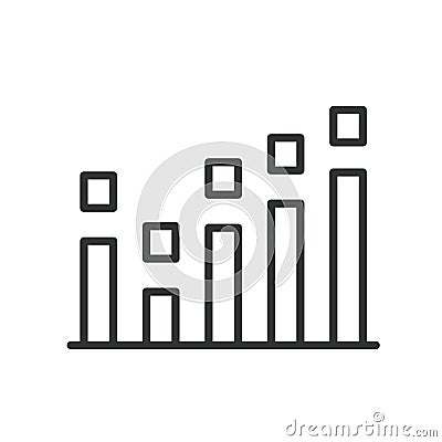 Levels, icon in line design. Levels, hierarchy, steps, stages, structure, progression, rank on white background vector Vector Illustration