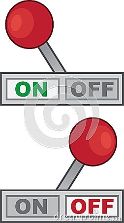 Lever On Off Vector Illustration