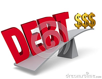 Leveraged Debt Illustration Stock Photo