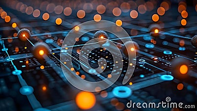 Leveraging Big Data, Cloud Computing, and Secure Networks in IoT Device Connectivity. Concept IoT Stock Photo