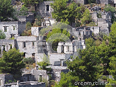 Levissi Kayakoy ghost city Stock Photo