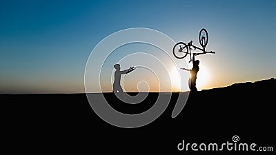 Levitation, achievement studies and enthusiastic, dynamic and energetic movements Stock Photo
