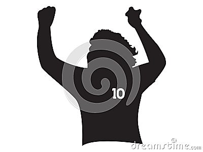 lewandowski silhouette for your hobby collection of pictures at home, office and more Vector Illustration
