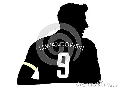 lewandowski silhouette for your hobby collection of pictures at home, office and more Vector Illustration