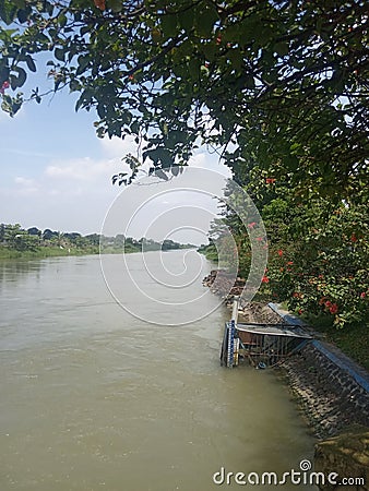 Lewengsereh tourist lake, the city of Karawang, Indonesia Stock Photo