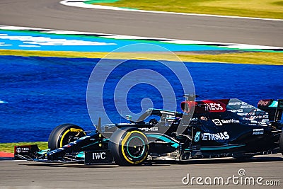 Lewis Hamilton at the 2021 British Grand Prix Editorial Stock Photo