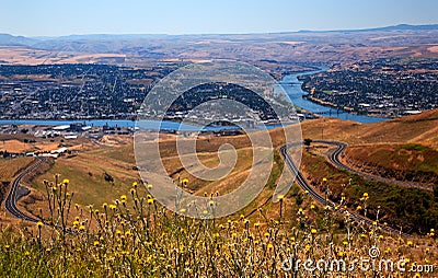 Lewiston Hill Snake River Idaho Stock Photo