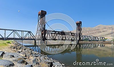 Lewiston's Bridge Stock Photo