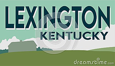 Lexington Kentucky united states of america Vector Illustration