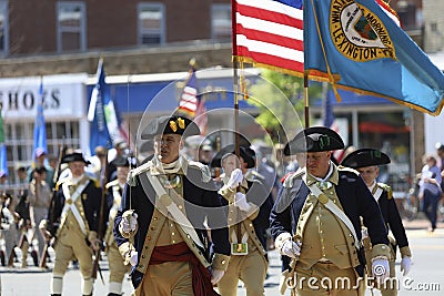Lexington Minuteman Parade on Memorial Day Ceremony Held on Monday, May 29, 2023, in Lexington, MA Editorial Stock Photo