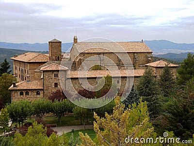 The medieval monastery in Romanesque style Editorial Stock Photo