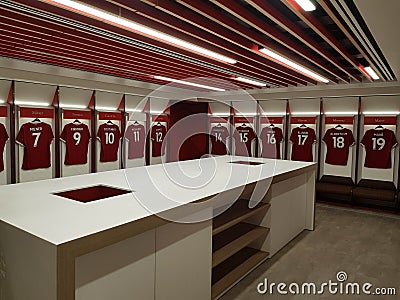 LFC Changing Room Editorial Stock Photo