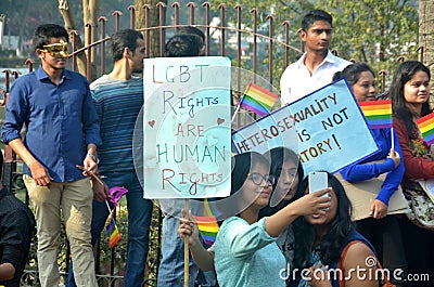 LGBT activists and supporters Editorial Stock Photo