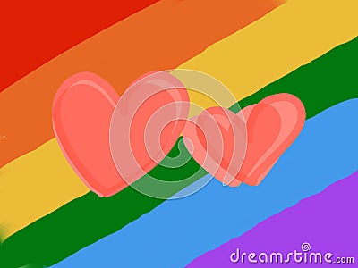 LGBT background rainbow flag, pride mounth Stock Photo