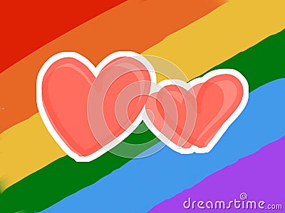 LGBT background rainbow flag, pride mounth Stock Photo