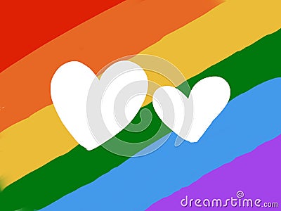 LGBT background rainbow flag, pride mounth Stock Photo