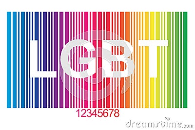 LGBT bar code Stock Photo