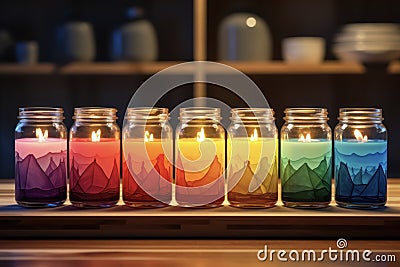 LGBT+ colored candles Stock Photo