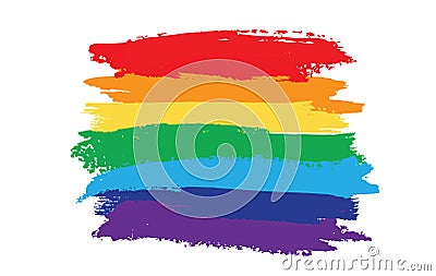 LGBT concept. Flag Pride Rainbow Lgbt Lesbian. Vector hand drawn Vector Illustration