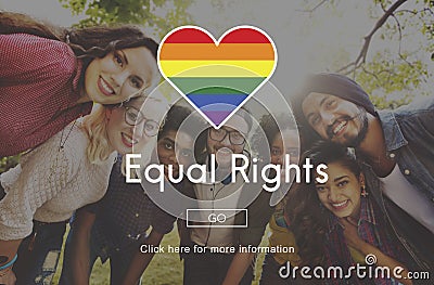 LGBT Equal Rights Rainbow Symbol Concept Stock Photo