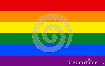LGBT flag gay pride social movement rainbow flag is a symbol of lesbian, gay, bisexual. Stock Photo