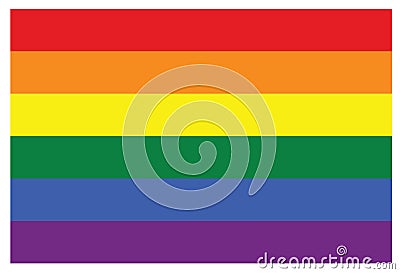 LGBT gay rainbow symbol flag Vector Illustration