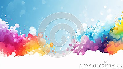 lgbt horizontal background with place for text. Pastel color lgbt flag background. Illustration. Place for text Stock Photo