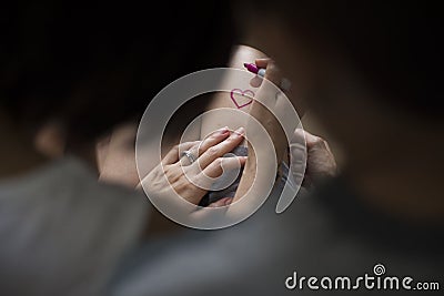 LGBT Lesbian Couple Moments Happiness Concept Stock Photo