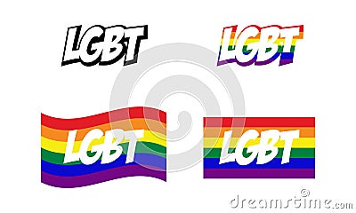 LGBT Logo Cartoon Illustration