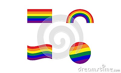 LGBT Logo Cartoon Illustration